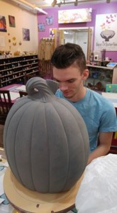 Custom Carved Clay Pumpkins