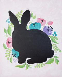 Chalk Bunny Silhouette Art - Arts and Bricks
