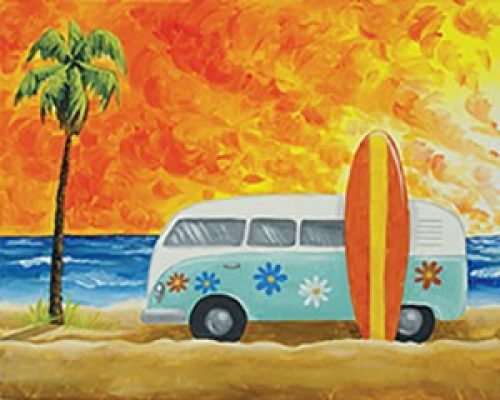 Retro Beach - Canvas Class