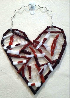 Glass Shard Heart - Fused Glass Project