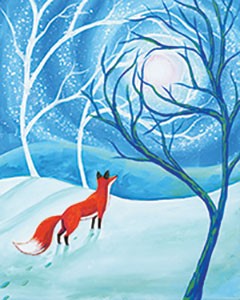 Winter Camp - Fox in the Forest Canvas