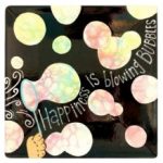 Happiness Is Blowing Bubbles Pottery Painting Plate