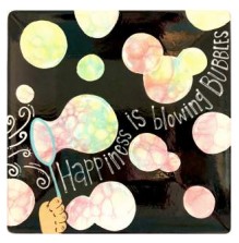 Happiness Is Blowing Bubbles - Pottery Painting Project