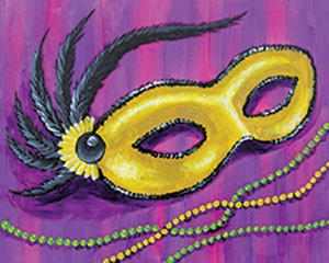 Mardi Gras Mask - Canvas Painting