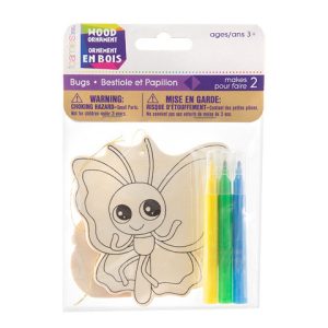 Wood Color-In Ornament: Insect, 2 Pack