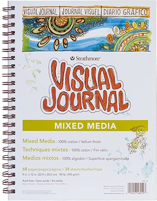 Handmade Mixed Media Sketchbook, Craft Supplies, Art Supplies, Art