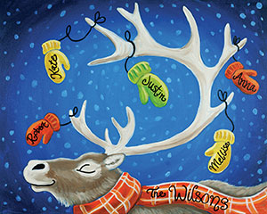 Canvas Class - Reindeer Mittens