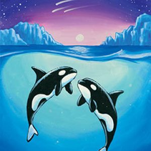 Dancing Orcas Design Template