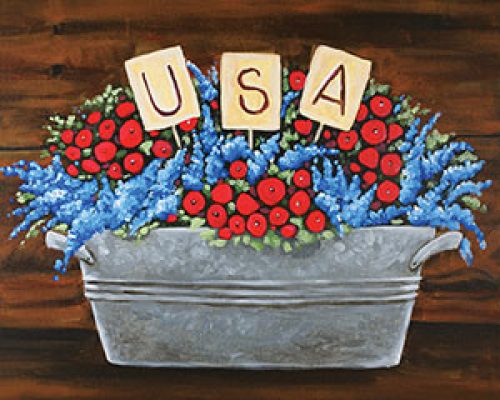 Canvas Class - Patriotic Planter - Adults