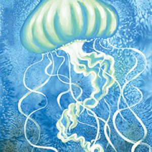 Watercolor Jellyfish Design Template