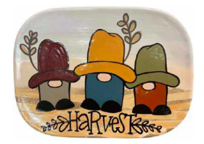 HARVEST HOMIES PLATTER - Pottery Painting