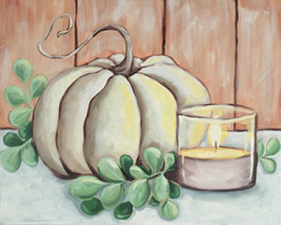 Farmhouse Fall Pumpkin - Canvas Paint & Sip