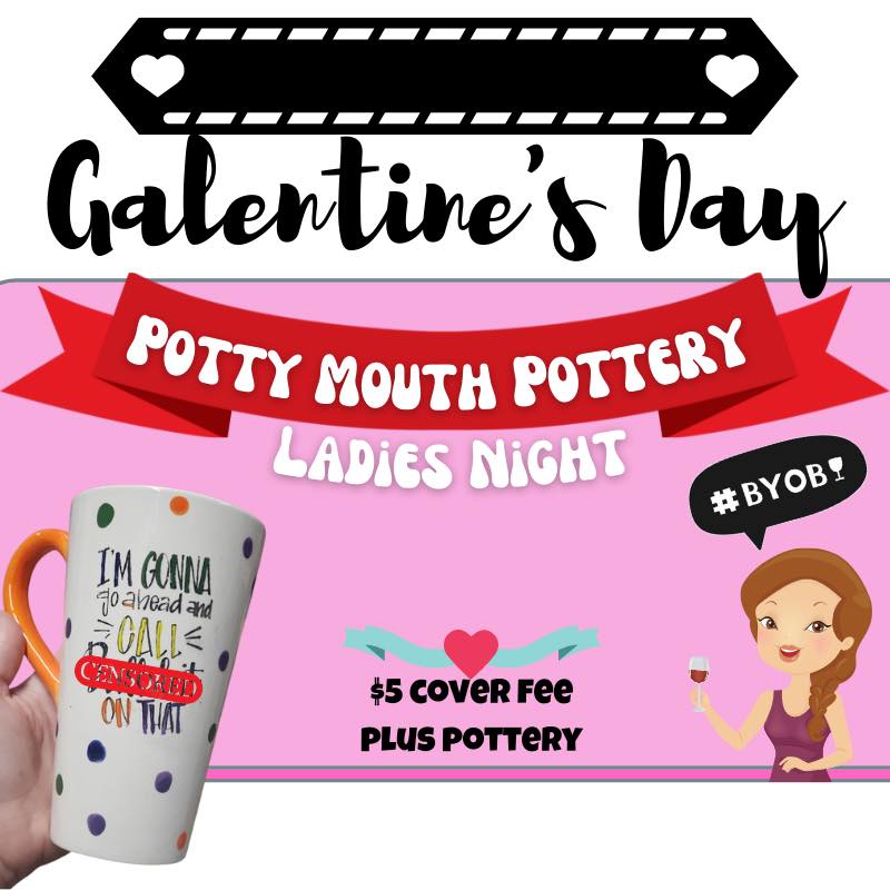 Galentine Night Out - Potty Mouth Pottery Painting