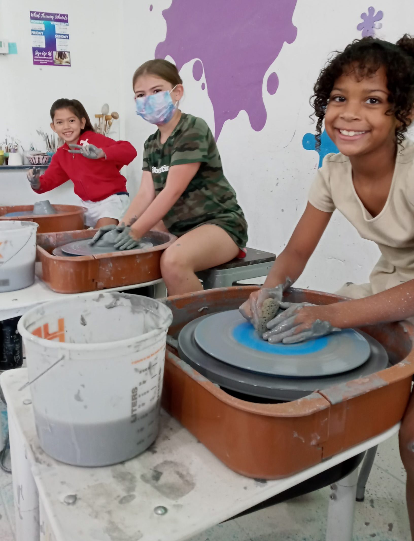 Kids & Family Clay Wheel Throwing - Burst of Butterflies