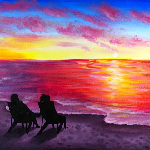 COUPLE AT SUNSET