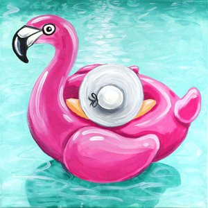 Canvas Class - Flamingo Pool Party