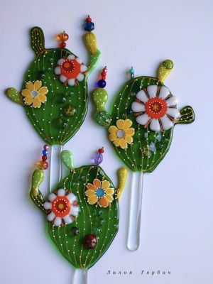 Cactus Garden Stake - Glass Fusing Class