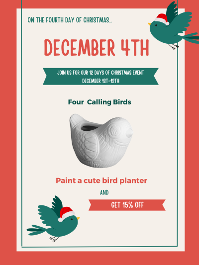 On The Fourth Day Of Christmas...Four Calling Birds