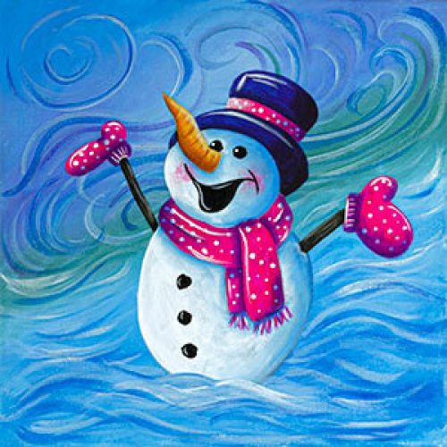 Happy Snowman - Canvas Class