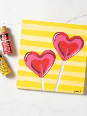 Lollipop Love - Valentines Canvas Class