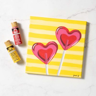 Lollipop Love - Valentines Canvas Class