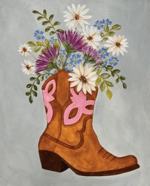 Floral Cowboy Boot Canvas Class