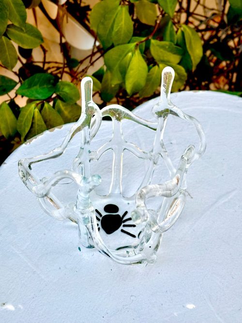 Spider Web Open Vase Tea Light - Glass Fusing Class