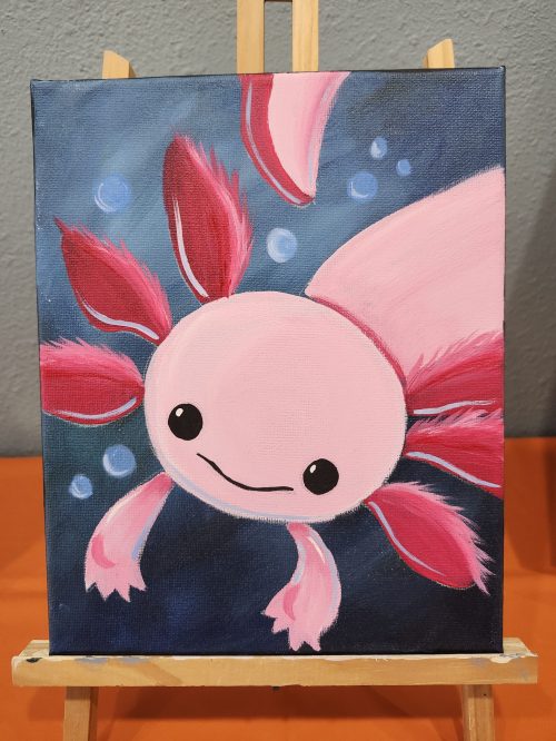 AXOLOTL Canvas Painting Class - Kids And Family