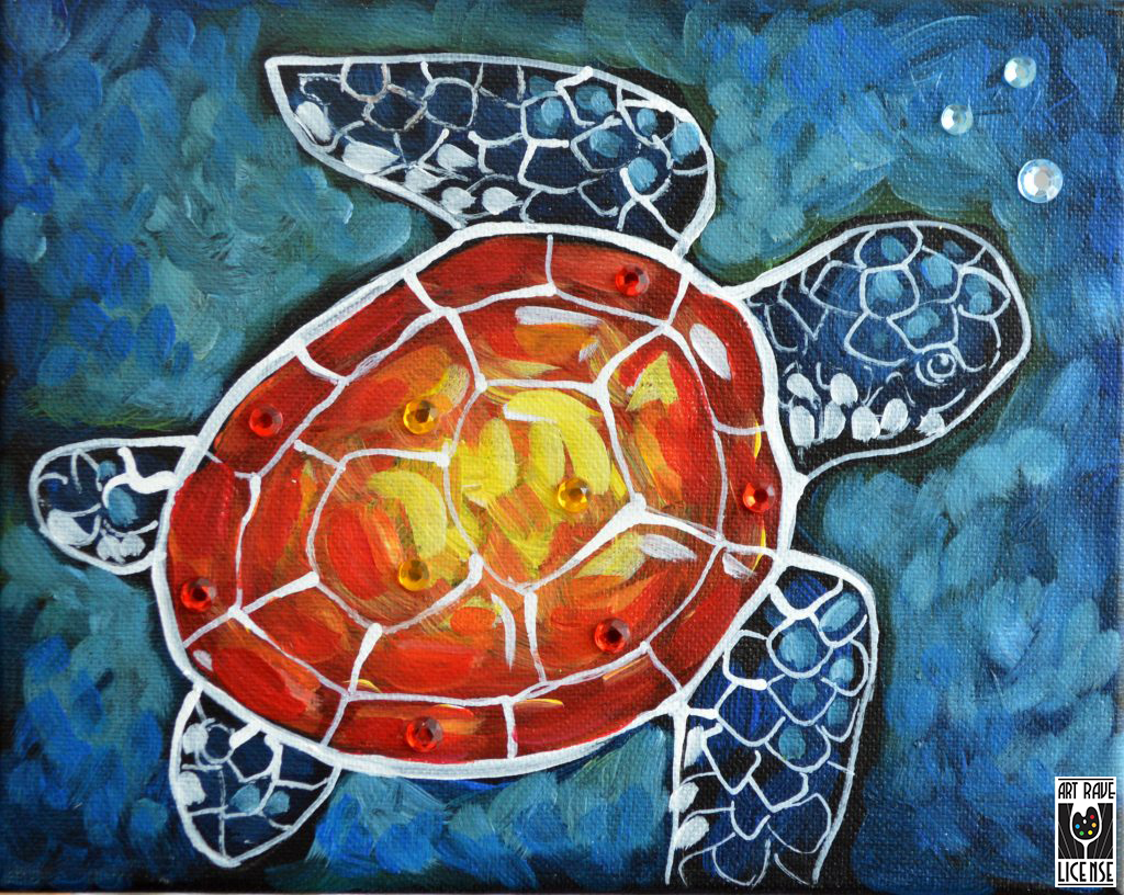 Totally Turtle Canvas Class - Kids And Family