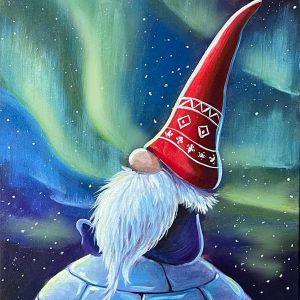 Northern Lights Gnome Canvas Design