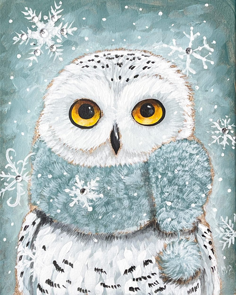 Snowy Snowy Owl Canvas Design