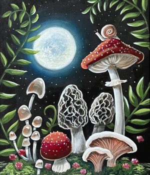 Midnight Mushrooms - Teen to Adult Canvas Class