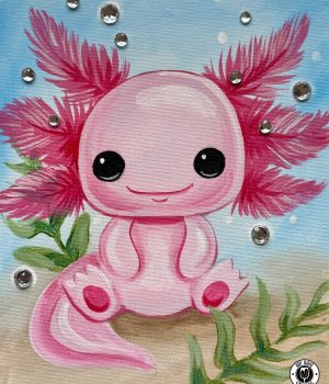 Baby Axolotl Canvas Class - Kids And Family