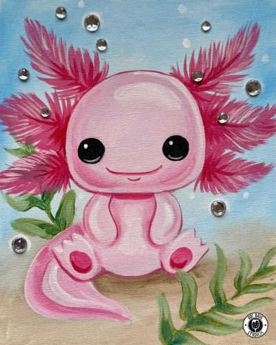 Baby Axolotl Canvas Class - Kids And Family