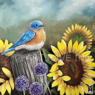 Bluebird Of Happiness - Canvas Paint & Sip