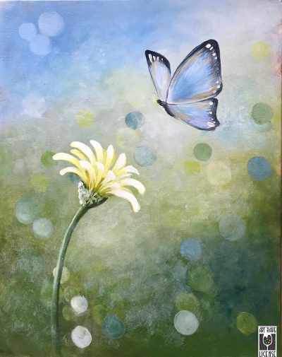 Butterfly Kisses - Canvas Paint & Sip