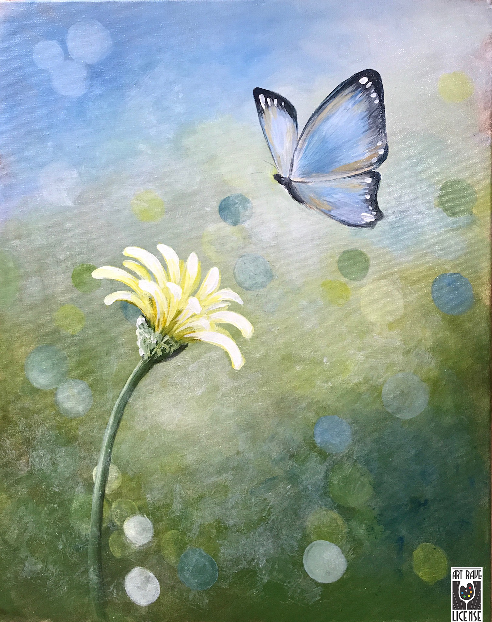 Butterfly Kisses - Canvas Paint & Sip