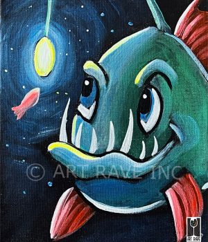 Let It Glow Angler Fish Canvas Class - Kids And Family