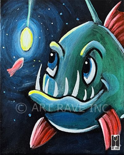 Let It Glow Angler Fish Canvas Class - Kids And Family