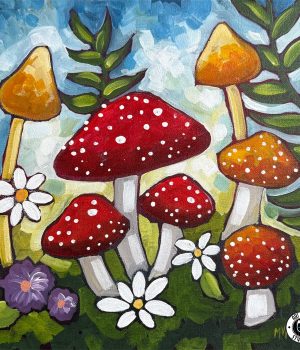 Mushroom Medley Canvas Class - Tween/Teen And Family