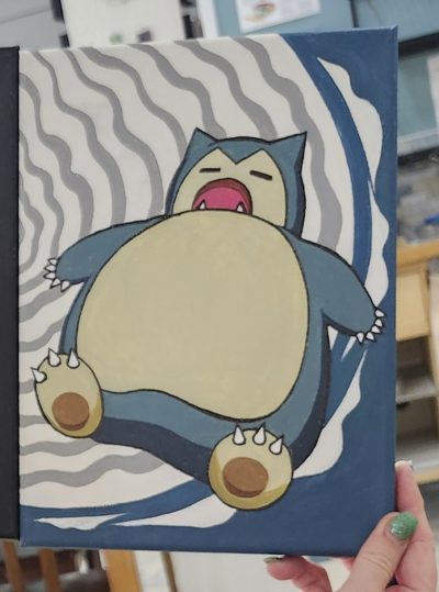 Snorlax Canvas Painting Class - Kids And Family