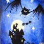 Haunted House - Kids & Family Canvas Class (Ages 8 and Up)