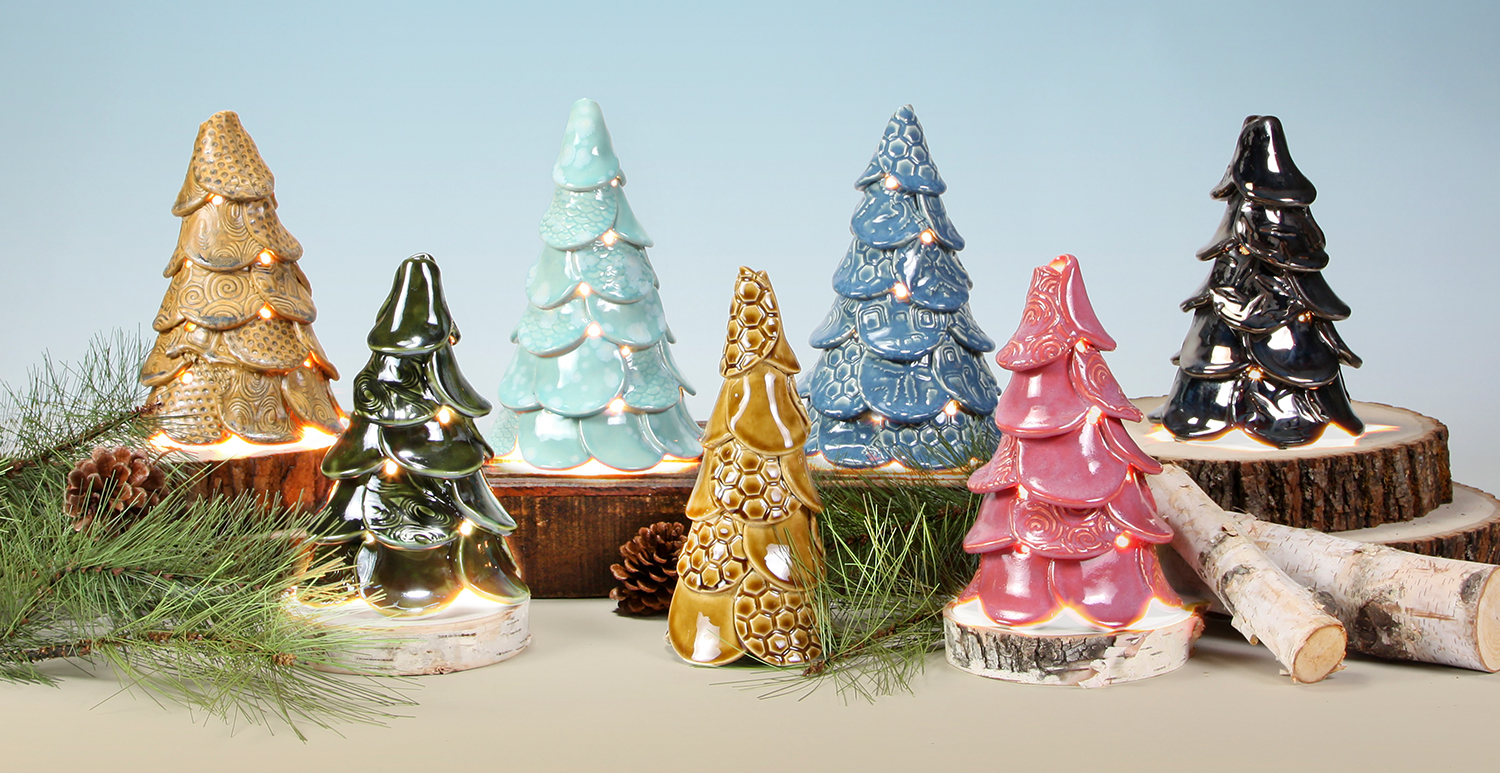 Holiday Trees Tea Light - Hand Building Clay Class
