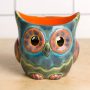 Neon Owl Planter Wax Resist Painting Techniques Class