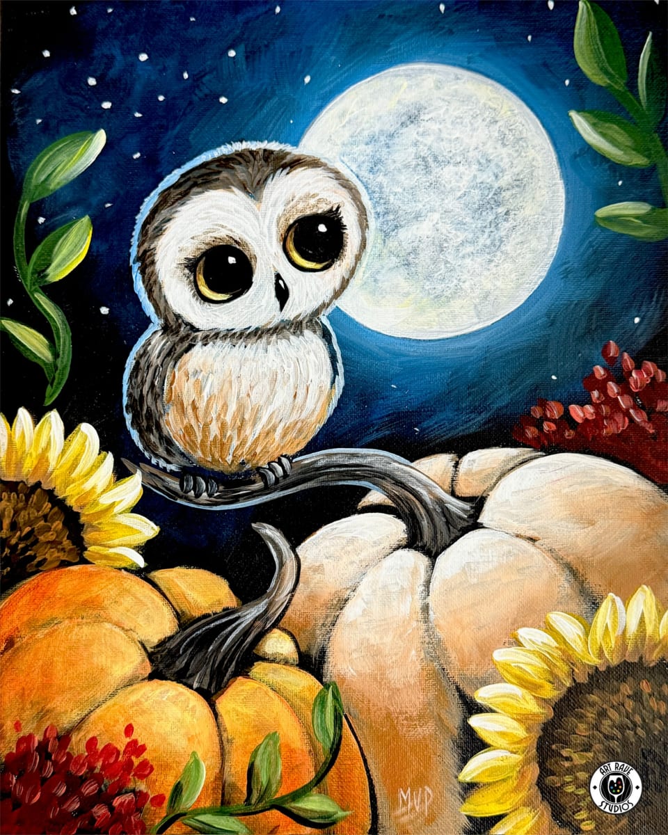 Whoo’s in the Pumpkin Patch – Canvas Painting Class (age 13+)