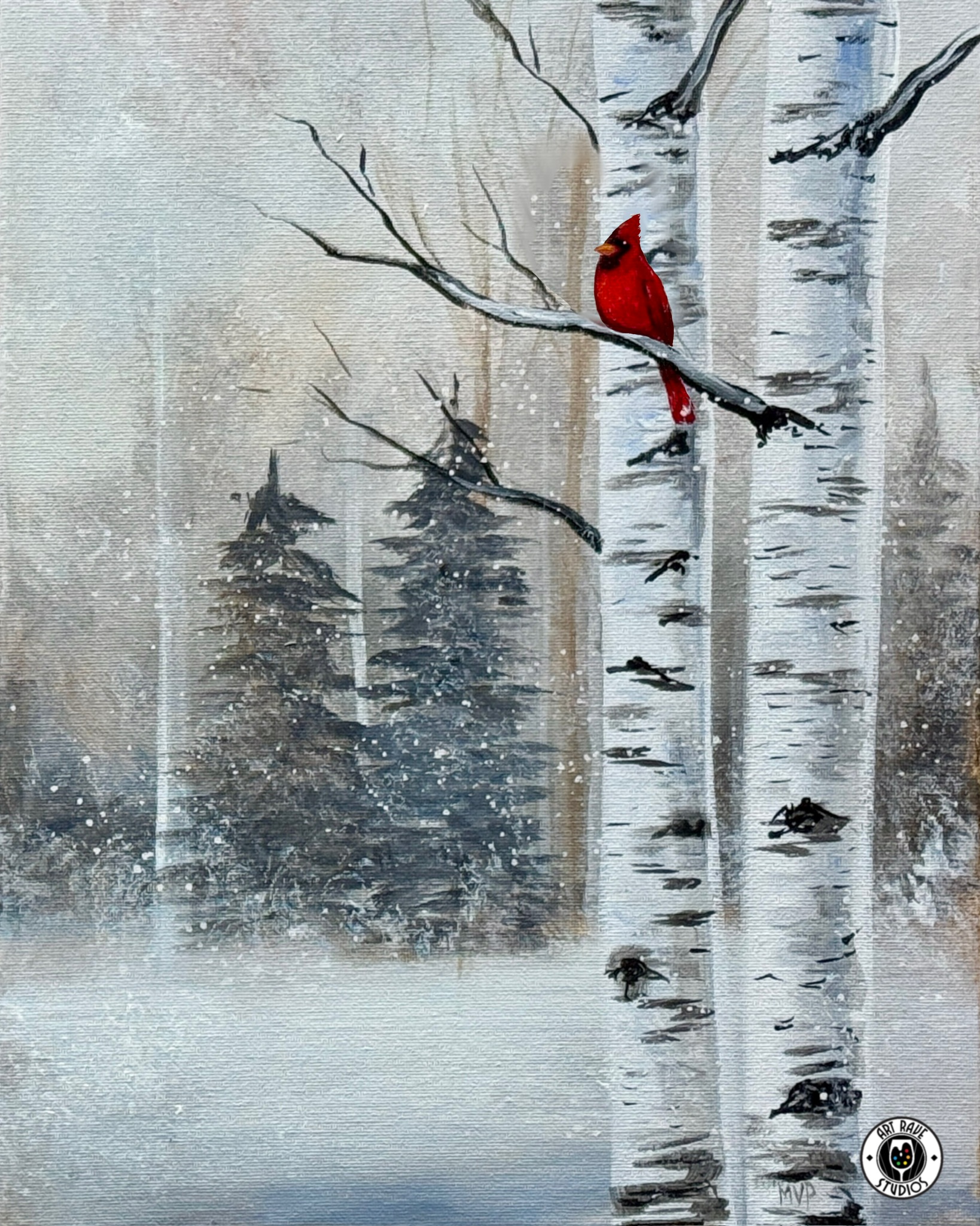 Bird On A Birch - Canvas Class