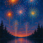 Fireworks Over the Lake - Canvas Paint & Sip